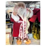 Santa Figurine and Nutcracker Decoration Set
