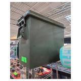Military-Style Green Metal Storage Box