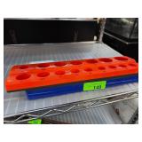 Orange and Blue Drill Gauge Block