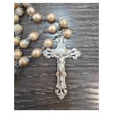 Sterling Silver Rosary with Crucifix and Medal