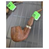 Erica Wooden Pipe with Metal Accent