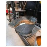 Vintage Galvanized Coal Hod with Handle