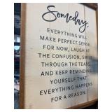 Home Decor Items Including Vase and Cross