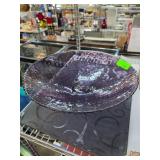 Purple Glass Decorative Bowl on Display