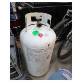 Empty Metal Propane Fuel Tank