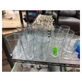 Clear and Ribbed Drinking Glasses