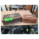 Two Handcrafted Wooden Boxes
