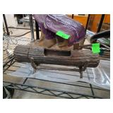 Cast Iron Log-Shaped Folk Art