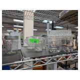 Clear Glassware, Including Jars and Butter Dish