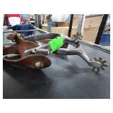 Metal Spurs with Leather Straps