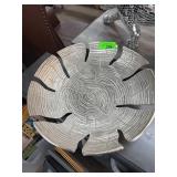 Metallic Decorative Bowl With Abstract Design