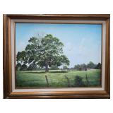 Framed Landscape Oil Painting by Betty Adair