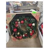 Artificial Holiday Wreath With LED Lights