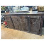 Dark Wood Four-Door Cabinet by iFD