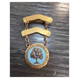 10k Gold PTA Pin w Blue Enamel Design 5.5g