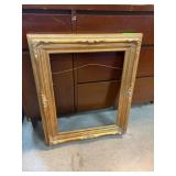 Ornate Gold-Tone Wooden Picture Frame
