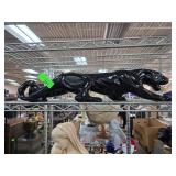 Glossy Black Panther Ceramic Figurine