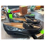 Salvatore Ferragamo Black Leather Tassel Loafers