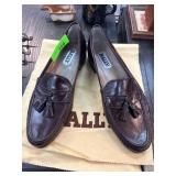 Bally Brown Leather Tassel Loafers