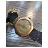 14k Gold Hexagonal Case Watch with Engraving