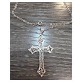 Sterling Silver Cross Pendant on Chain