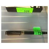 Scriveiner Black and Gold Pen with Clip