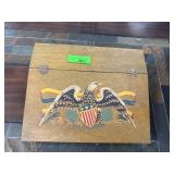 Yorkraft Wooden Box with Eagle Design