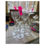 Etched Crystal Wine Glasses