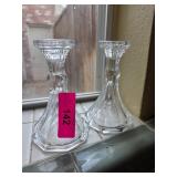 Decorative Clear Glass Candlesticks