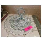 Clear Glass Serving Dish with Handle