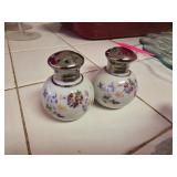 Porcelain Floral Salt and Pepper Shakers