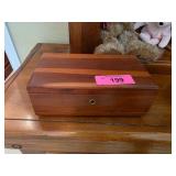 Lane Wooden Box With Hinged Lid