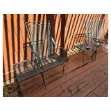Outdoor Metal Mesh Patio Chairs and Table Set