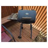 Charcoal Grill with Side Table and Wheels