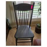 Wooden Spindle Back Dining Chair with Carved Detai