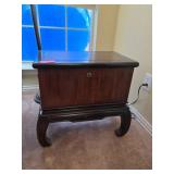 Wooden Storage Chest on Curved Legs