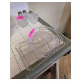 Candlewick Clear Divided Glass Serving Dishes Set
