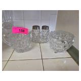 Pressed Glass Tableware Set with Shakers