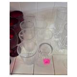 Clear Ribbed Glass Tumblers