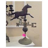 Horse-Themed Metal Tabletop Weathervane