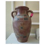 Decorative Two-Handled Terracotta Vase