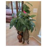Artificial Plant With Decorative Vases