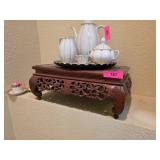Ornate Wooden Stand with Intricate Detailing