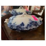 Blue & White Peach Royal Flow Blue Tureen