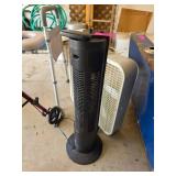 Two Electric Fans, Tower and Box Fan