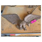 Cast Metal Eagle Wall Plaque with Rustic Finish