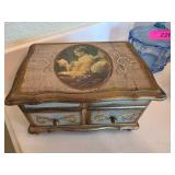 Decorative Jewelry Box with Red Lining