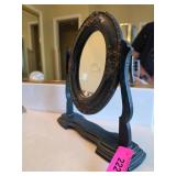 Ornate Oval Vanity Mirror on Stand