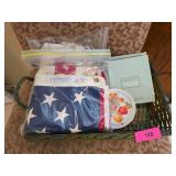 Various Items Including American Flag