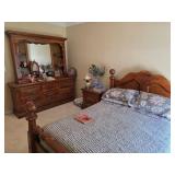 Wooden Bedroom Set With Storage and Accessories